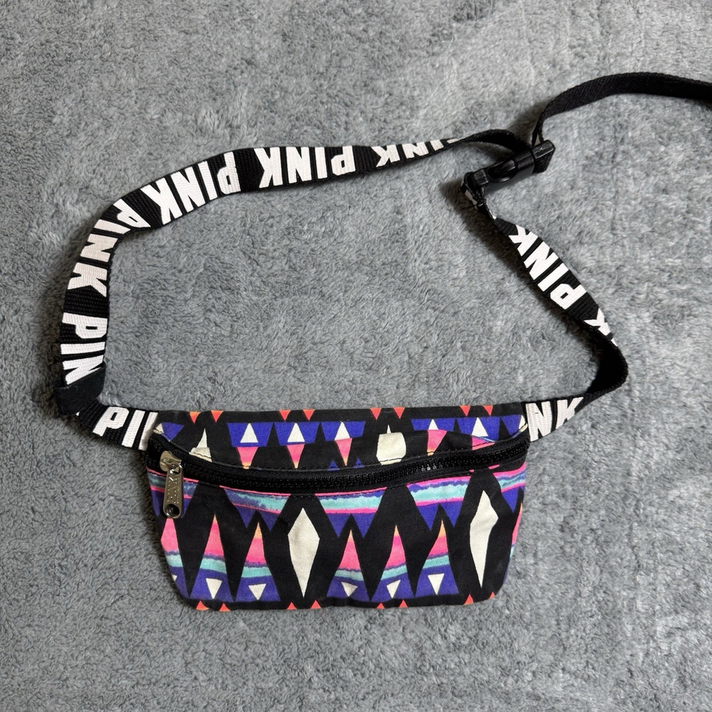 Victoria's Secret PINK Sport Fanny Pack Belt Bag Geometric Aztec Hiking Yoga
